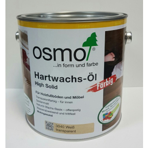 Масло с твердым воском цветное прозрачное OSMO HARTWACHS-ÖL Farbig 3040 - (белое) 0.125 л. ТОП в Харькове