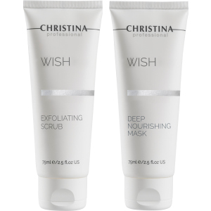 хорошая модель Набор Christina Wish №1 Скраб-эксфолиатор Christina Wish Exfoliating Scrub 75 мл + Питательная маска Christina Wish Deep Nourishing Mask 75 мл (7290100364550/7290100364543)