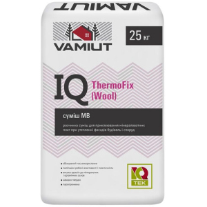 Для приклеювання МВ утеплювача Vamiut IQ ThermoFix WOOL білий 25кг в Харкові