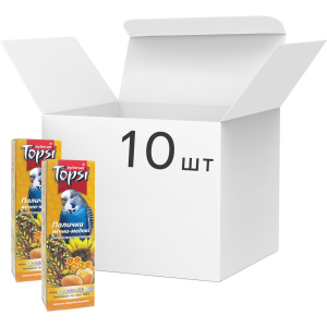 Упаковка паличок для хвилястих папуг Topsi яєчно-медові 100 г 10 шт (14820122203645) в Харкові