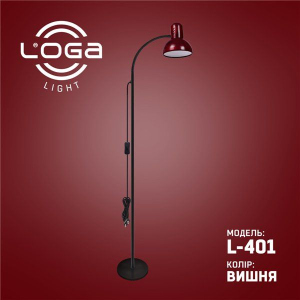 Світильник для підлоги LOGA 60 Вт Е-27 Вишня L-401 Торшер рейтинг