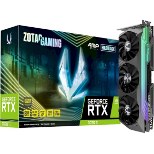 Відеокарта ZOTAC GeForce RTX 3070 Ti 8GB GDDR6X AMP Holo GAMING (ZT-A30710F-10P) краща модель в Харкові