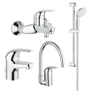 Набір змішувачів Grohe Euroeco 123242K краща модель в Харкові