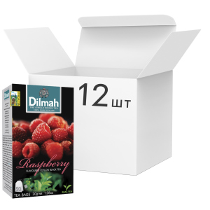 Упаковка чаю Dilmah чорного Малина 12 пачок по 20 пакетиків (19312631142218) в Харкові