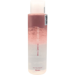 Ремувер для демакіяжу A'pieu Mineral Lip&Eye Remover Sweet Rose для губ та очей 250 мл (8809581455580) краща модель в Харкові