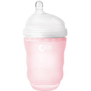 Дитяча силіконова антиколікова пляшечка Olababy GentleBottle Rose Рожевий 240 мл (80850) в Харкові