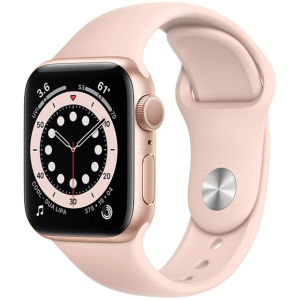 Смарт-часы Apple Watch Series 6 GPS 40mm Gold Aluminium Case with Pink Sand Sport Band (MG123UL/A) в Харькове