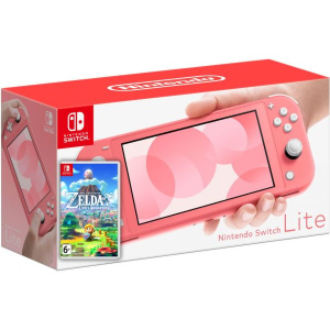 Nintendo Switch Lite Coral + Игра The Legend of Zelda: Link's Awakening (русская версия) надежный