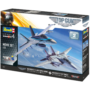 Збірна модель Revell Винищувачі F-14 та F/A-18E з фільму Top Gun. Масштаб 1:72 (RVL-05677) (4009803056777) краща модель в Харкові