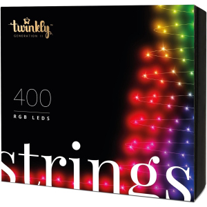 Светодиодная Smart LED гирлянда Twinkly Strings RGB 400, BT+WiFi, Gen II, IP44 кабель черный (TWS400STP-BEU)+ Подарок шар с подсветкой в Харькове