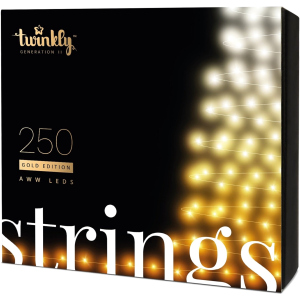 Світлодіодна Smart LED гірлянда Twinkly Strings AWW 250, BT+WiFi, Gen II, IP44, чорний кабель (TWS250GOP-BEU) в Харкові