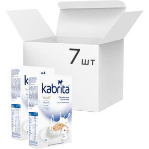 Упаковка овсяной каши на основе козьего молока Kabrita для детей от 5 месяцев 180 г х 7 шт (8716677008004) ТОП в Харькове