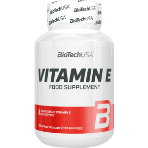 Вітаміни Biotech Vitamin E 200 100 капсул (5999076225965) краща модель в Харкові