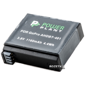 Акумулятор PowerPlant для GoPro AHDBT-401 (DV00DV1401) краща модель в Харкові