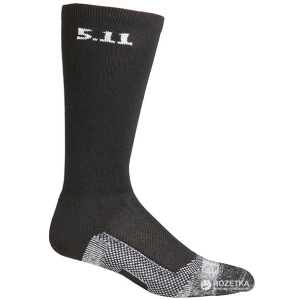 Носки тактические 5.11 Tactical Tactical Level I 9 Sock - Regular Thickness 59048 L Black (2000000145631) ТОП в Харькове