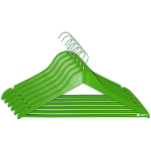 Набор вешалок для одежды Мій Дім EveryDay 44.5х23х1.2 см 6 шт Зеленая (RE05163G/6) ТОП в Харкові
