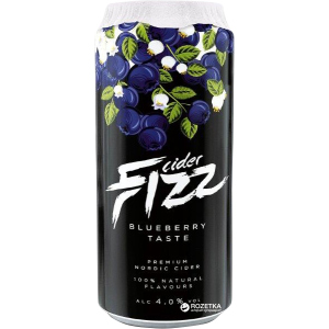 Упаковка сидра Fizz Blueberry 4% 0.5 л x 24 банки (4740098079309) лучшая модель в Харькове