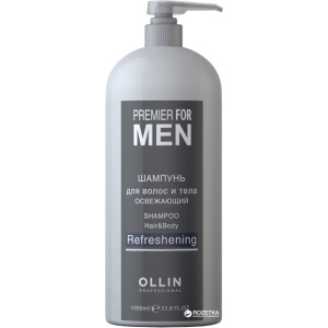 Шампунь Ollin Professional Ollin Premier For Men для волос и тела Освежающий 1000 мл (4620753729759) рейтинг