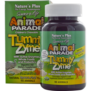 Комплекс Natures Plus Animal Parade Tummy Zyme для покращення травлення Тропічний фрукт 90 жувальних таблеток (97467299474)