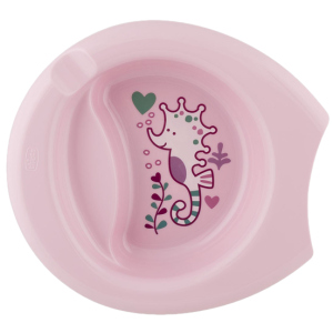 Тарілка Chicco Easy Feeding Plate 6м+ Рожевий (16001.40.10) (8058664086566) рейтинг