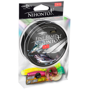 Шнур Mikado Nihonto Fine Braid 150 м 0.08 мм 4.95 кг Black (Z19B-008) в Харкові