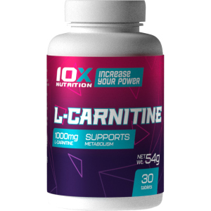 Жироспалювач 10X Nutrition L-Carnitine 30 таблеток (525272730764) в Харкові