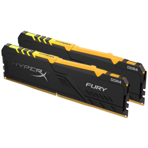 Оперативна пам'ять HyperX DDR4-3000 16384MB PC4-24000 (Kit of 2x8192) Fury RGB Black (HX430C15FB3AK2/16) краща модель в Харкові