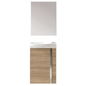 Комплект мебели ROYO Elegance 45 Pack с тумбой и умывальником 45 см + зеркало 45х60 см Sandy Walnut 122913 лучшая модель в Харькове